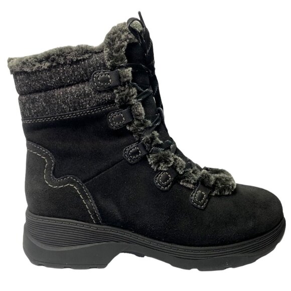 S2C3 Clarks Aveleigh Black Suede Boot Women's 7.5W - Picture 4 of 6